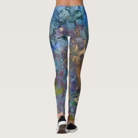 PixDezines Abstracte Melkweg / Kosmische Energie Leggings (Achterkant)