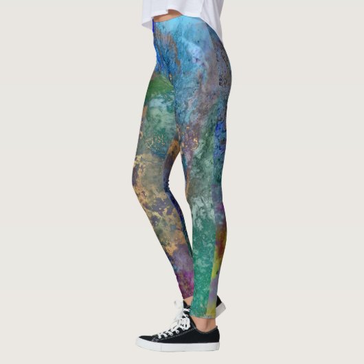 PixDezines Abstracte Melkweg / Kosmische Energie Leggings (Links)