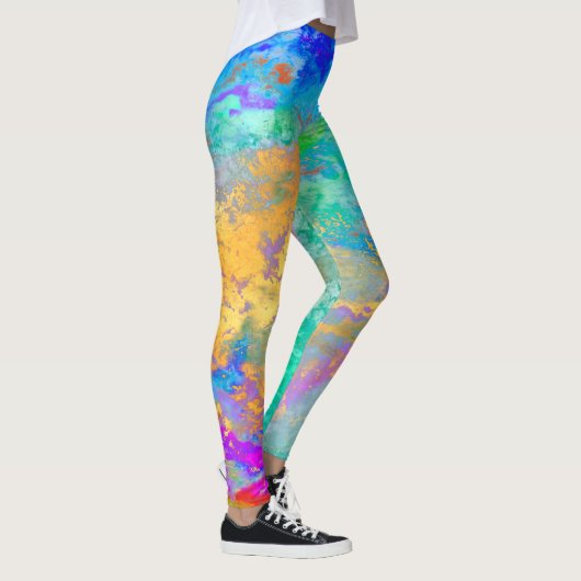 PixDezines Abstracte Melkweg / Kosmische Energie Leggings (Rechts)