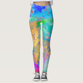 PixDezines Abstracte Melkweg / Kosmische Energie Leggings (Voorkant)