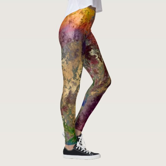 PixDezines Abstracte Melkweg / Kosmische Energie Leggings (Rechts)