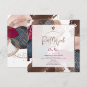 PixDezines Abstracte Modern Bar Mitzvah Kaart (Voorkant / Achterkant)