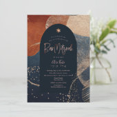 PixDezines Abstracte moderne bar mitswa uitnodigin Kaart (Staand voorkant)