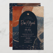 PixDezines Abstracte moderne bar mitswa uitnodigin Kaart (Voorkant / Achterkant)