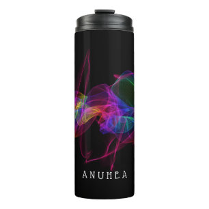 PIXDEZINES ABSTRACTE ROOK+ZWARTE SPIEGEL THERMOSBEKER