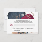 PixDezines Abstracte RSVP Navy Bar Mitzvah✡ (Achterkant)