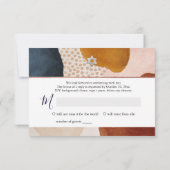 PixDezines Abstracte RSVP Navy Bar Mitzvah✡ Kaartje (Achterkant)