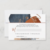 PixDezines Abstracte RSVP Navy Copper Bat Mitzvah✡ (Achterkant)
