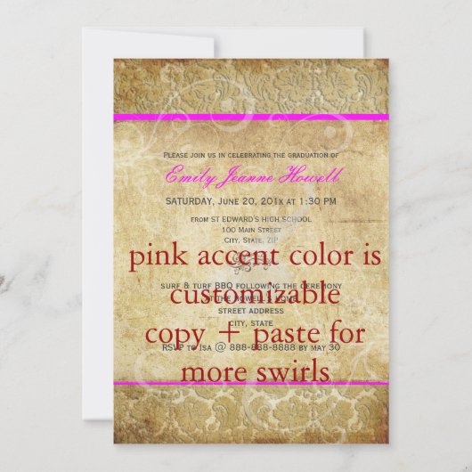 PixDezines  accentkleur/Afstuderen Kaart (Achterkant)