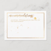 PixDezines Accommodaties, Verbluft/Faux Gold Informatiekaartje (Voorkant)