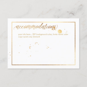 PixDezines Accommodaties, Verbluft/Faux Gold Informatiekaartje