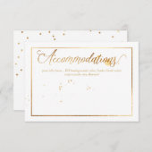 PixDezines Accommodaties, Verbluft/Faux Gold Informatiekaartje (Voorkant / Achterkant)