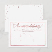 PixDezines Accommodaties, Verbluft/Faux Roos Gold Informatiekaartje (Voorkant / Achterkant)