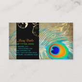 PixDezines  achtergrond/pauw+filigraan Visitekaartje (Achterkant)