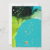 PixDezines Afstuderen Alcohol Ink Modern Abstract Aankondiging (Achterkant)