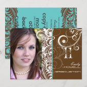 PixDezines Afstuderen, Bellissimo Damask Kaart (Voorkant / Achterkant)