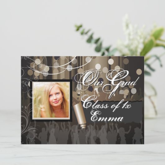 PixDezines Afstuderen/Dance Hall/cigar Kaart (Staand voorkant)