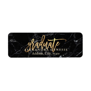 PixDezines Afstuderen/Faux Gold Script Lettertype Etiket