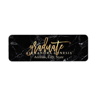 PixDezines Afstuderen/Faux Gold Script Lettertype Etiket