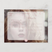 PixDezines Afstuderen Foto's/Marble+Roos Gold Aankondigingskaart (Achterkant)