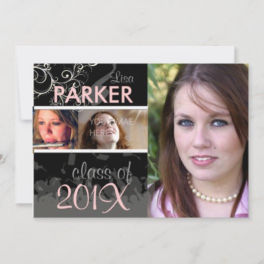 PixDezines AFSTUDEREN FOTO'S/PET+GOWN Kaart (Voorkant)