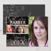 PixDezines AFSTUDEREN FOTO'S/PET+GOWN Kaart (Voorkant / Achterkant)