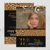 PixDezines Afstuderen, luipaard afdrukken Kaart (Voorkant / Achterkant)