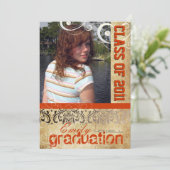 PixDezines Afstuderen, Vintage Rossi Damask Kaart (Staand voorkant)