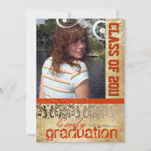 PixDezines Afstuderen, Vintage Rossi Damask Kaart
