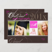 PixDezines-Afstuderen | Wervelingen/DIY-kleuren+le Aankondigingskaart (Voorkant / Achterkant)