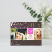 PixDezines-Afstuderen | Wervelingen/DIY-kleuren+le Aankondigingskaart (Staand voorkant)