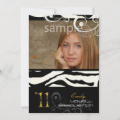 PixDezines Afstuderen, Zebra Print Kaart (Voorkant)