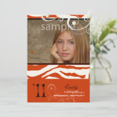 PixDezines Afstuderen, Zebra Print Kaart (Staand voorkant)