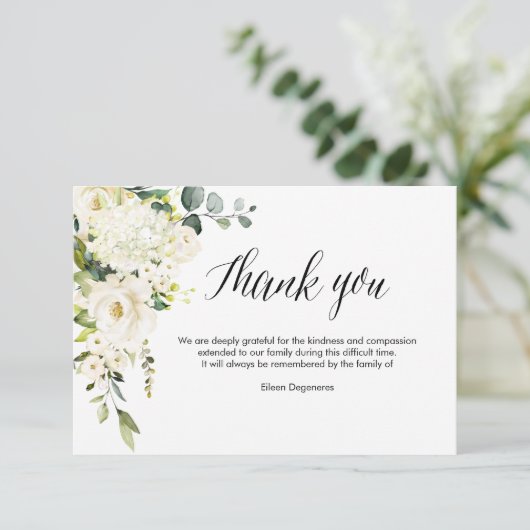 PixDezines Alabaster Rozen Bereavement Hartelijk d Kaart (Staand voorkant)