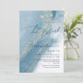 PixDezines Alcohol+Ink Blauwgroen Stoffig Blauw Zi Kaart (Staand voorkant)