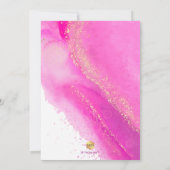PixDezines Alcohol+Ink Hot Pink Bat Mitzvah Kaart (Achterkant)