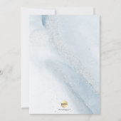 PixDezines Alcohol+Ink Stoffig Blauw Zilver Doop Kaart (Achterkant)