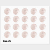 PixDezines Alcohol Stoffig Roze Rose Goud Doop Ronde Sticker (Vel)