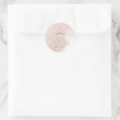 PixDezines Alcohol Stoffig Roze Rose Goud Doop Ronde Sticker (Tas)