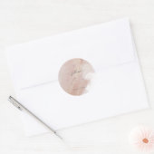 PixDezines Alcohol Stoffig Roze Rose Goud Doop Ronde Sticker (Envelop)