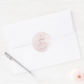 PixDezines AlcoholInk Blush Roze Rose Goud Doop Ronde Sticker (Envelop)