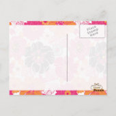 PixDezines Alegre Retro Bloem, Marketing Postkaart (Achterkant)
