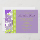 PixDezines ALEGRE RETRO FLORAL BAT MITZVAH Kaart (Achterkant)