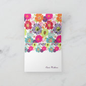 PixDezines Alegre, retro floral Dank u Bedankkaart (Binnen)