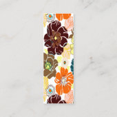 PixDezines alegre retro foral, DIY background Mini Visitekaartje (Achterkant)