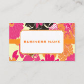 PixDezines alegre retro foral, DIY background Visitekaartje (Achterkant)