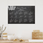 PixDezines-alkboard+chandelier/seatgrafiek Poster (Keuken)