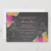 PixDezines alkboard+floral/afstuderen Kaart (Achterkant)