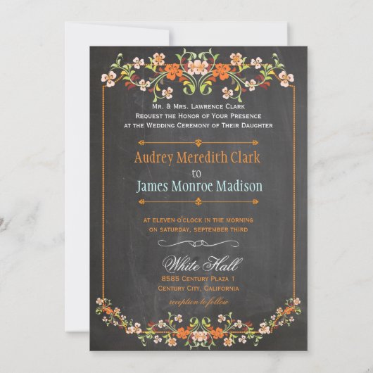 PixDezines-alkboard/floral/diy achtergrondkleur Kaart (Achterkant)