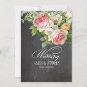 PixDezines alkboard/rococo/ roze rozen Kaart (Voorkant)